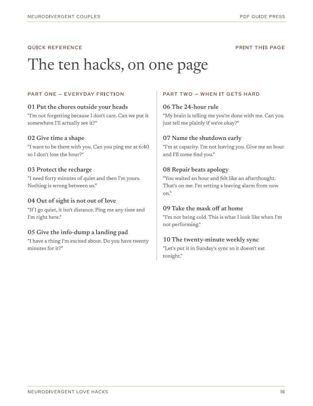 Neurodivergent Love Hacks