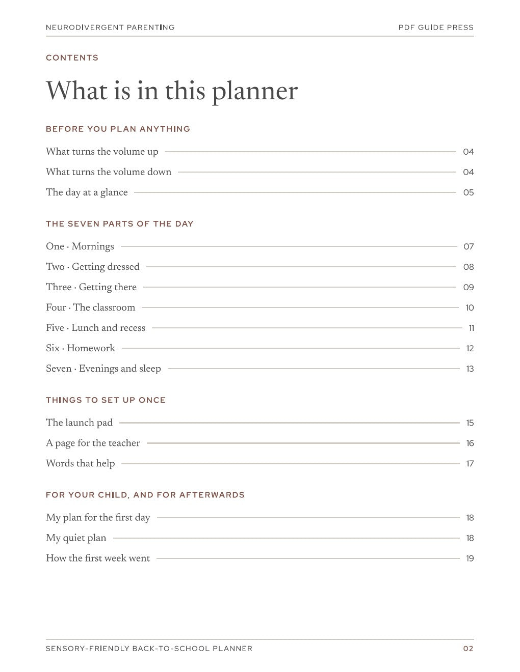 Sensory-Friendly Back-to-School Planner